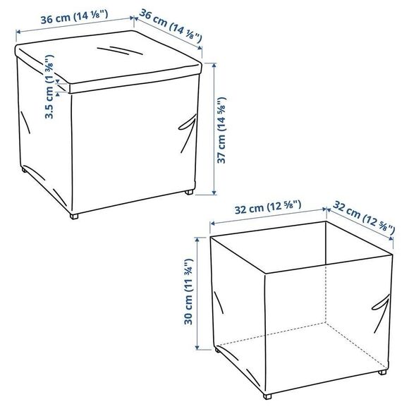 BOSNÄS footstool with storage, Ransta black - Picture 9 of 9